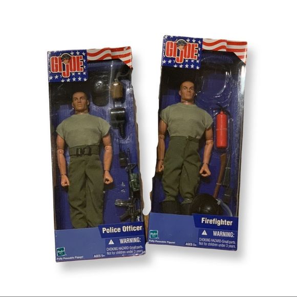 Hasbro Toys Gi Joe Police Officer And Firefighter Set Poshmark